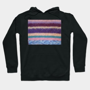 fun vintage colorful stripes hand knitted Hoodie